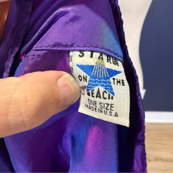 Surf Style Vintage 90s Iridescent Interplanetary Windbreaker Half Zip Jacket - Picture 8 of 10